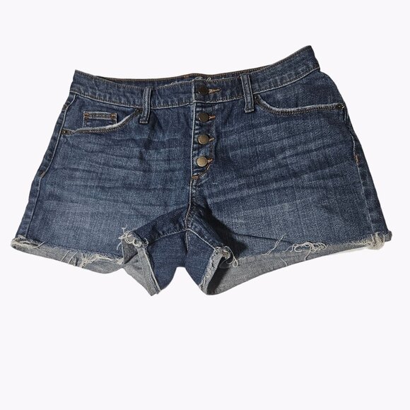 Universal Thread High Rise Shortie Jean Shorts Womens Size 6 Button Fly Denim - Picture 1 of 7